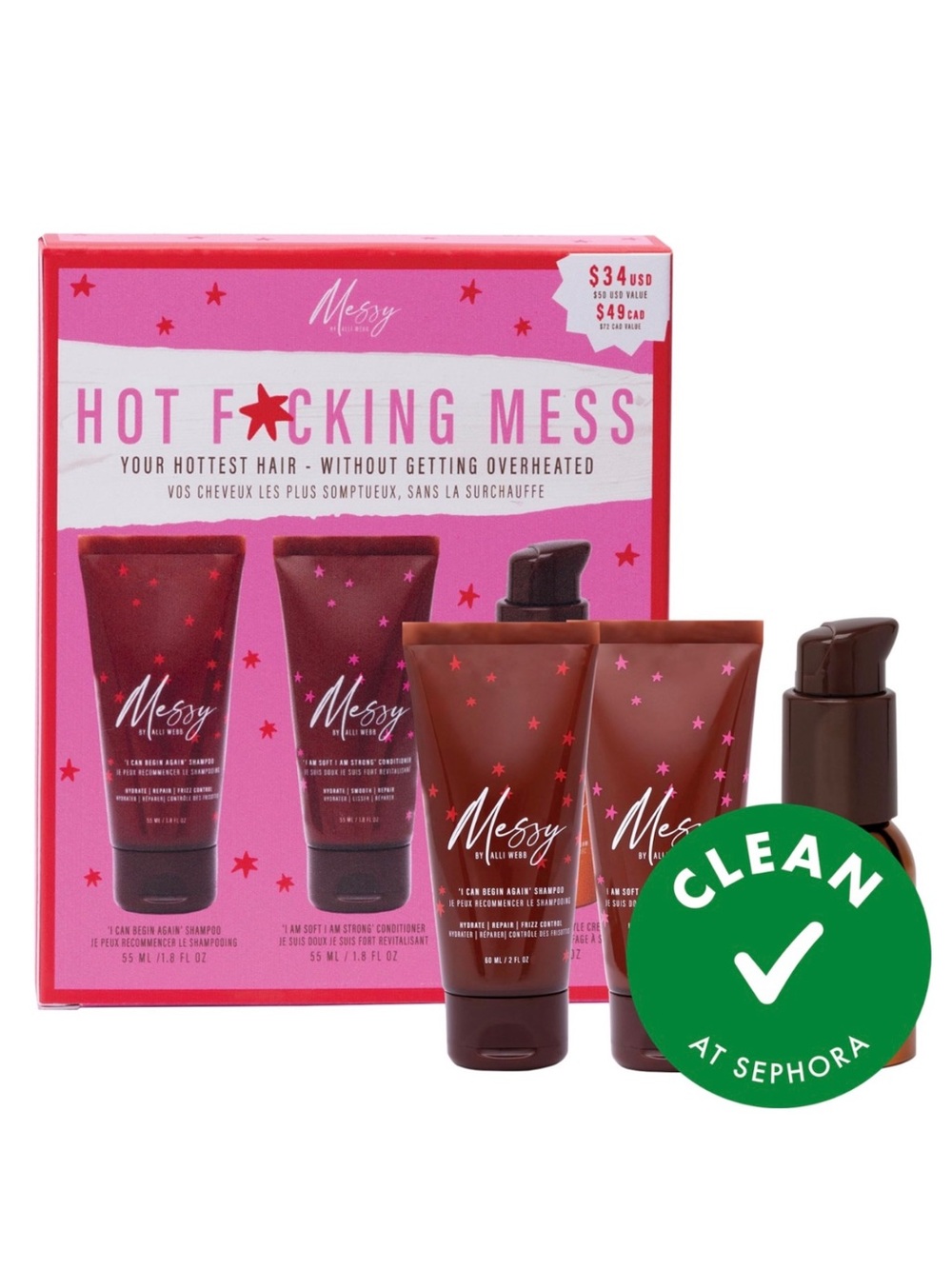 NEW Messy by Alli Webb Hot F★cking Mess Mini Hair Care Gift Set BNIB